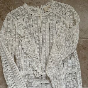 Sezane Lace Shirt - Size 34
